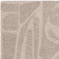 Loxley Stone Grey Loop Pile Hand Tufted Wool Rug