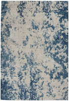 On Sale Rustic Textures RUS16 Grey Blue Abstract Rug 240x320cm