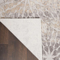 On Sale Abstract Silky Textures SLY07 Ivory Beige Rug 282x389cm