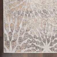 On Sale Abstract Silky Textures SLY07 Ivory Beige Rug 282x389cm