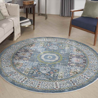 Ankara Global Rug ANR17 Light Blue Circle