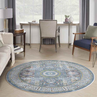Ankara Global Rug ANR17 Light Blue Circle