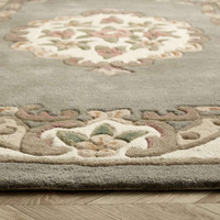 Origins Shensi Grey Aubusson Rug Circle