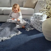 Origins Reef Navy Plain Textures Rug Circle