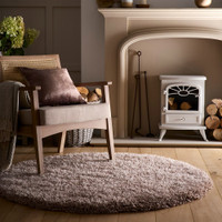 Origins Chicago Latte Thick Shaggy Rug Circle