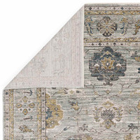 Jasper JA01 Blue Silky Traditional Fringe Rug