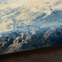 Twilight TWI22 Navy Gold Modern Rug Circle