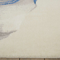 Abstract Twilight Rug Ivory Blue TWI27 Circle