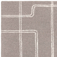 Ada Grey Wool Loop Pile Indian Carpet Rug