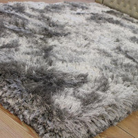 On Sale Ultra Thick Silver Plush Shaggy Rugs 140x200cm