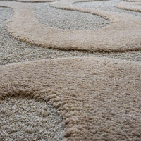 Cleo Wiggle 3D Rug Brown closeup angle pattern