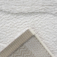 Cleo Wiggle 3D Rug Light Cream closeup corner fold