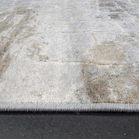 Mayumi Viscose Abstract Rug Grey 