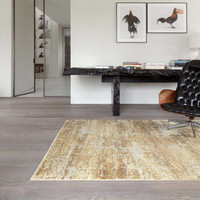 Venus Abstract Cloud Rug Gold