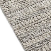 Savannah Textured Grey Wool Loop Rug