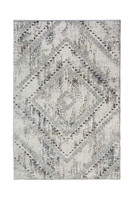 Abstract Square Grey Geometric Rug