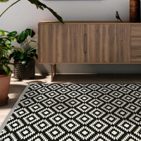 County Genesis Black Indoor Outside Rug