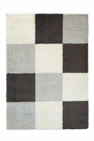 Snug Super Soft Shaggy Rug Blocks Grey