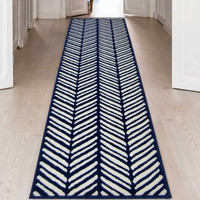 Maestro Herringbone Navy Rug
