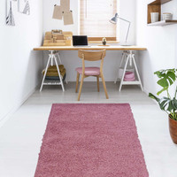 Jazz Shaggy Rug Blush Pink