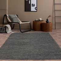 Oakley Charcoal Black Rug