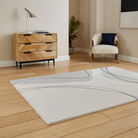 Apollo Grey Blue Modern Abstract Rug