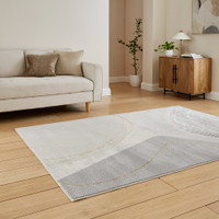 Apollo Grey Gold Modern Abstract Rug