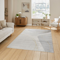 Apollo Grey Gold Modern Abstract Rug