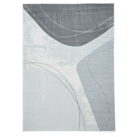 Apollo Grey Silver Modern Abstract Rug