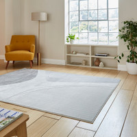 Apollo Grey Silver Modern Abstract Rug