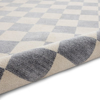 Baltimore Blue White Modern Checker Rug