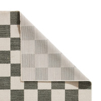 Baltimore Green White Modern Checker Rug Runner