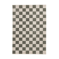 Baltimore Green White Modern Checker Rug