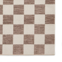 Baltimore Grey White Modern Checker Rug Runner