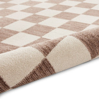 Baltimore Grey White Modern Checker Rug