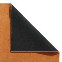 Bay Camel Orange Plain Shaggy Washable Rug