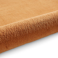 Bay Camel Orange Plain Shaggy Washable Rug