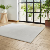 Bay Grey Plain Shaggy Washable Rug