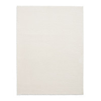 Bay Ivory White Plain Shaggy Washable Rug