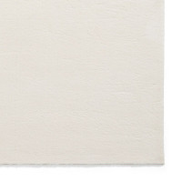 Bay Ivory White Plain Shaggy Washable Rug