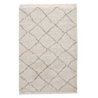 Boho 5413 Cream Berber Shaggy Moroccan Rug