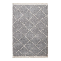 Boho 5413 Grey Berber Shaggy Moroccan Rug
