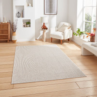 Boucle White Brown Rug