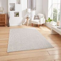 Boucle White Grey Rug