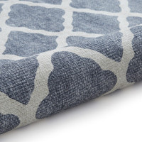 Coral Blue Modern Washable Rug