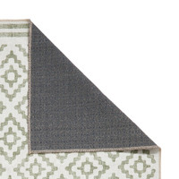 Coral Green Modern Diamonds Washable Rug