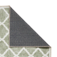 Coral Green Modern Washable Rug