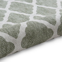 Coral Green Modern Washable Rug