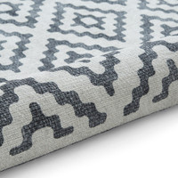 Coral Grey Modern Diamonds Washable Rug Runner