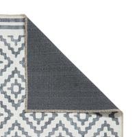 Coral Grey Modern Diamonds Washable Rug
